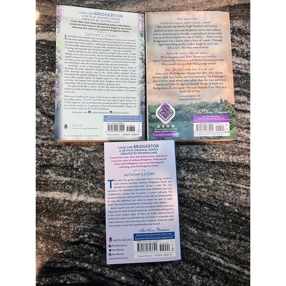 Bridgerton Book Set by Julia Quinn - Lot of 3 - Picture 2 of 6